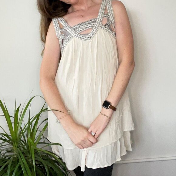 Karlie Boho Embroidered Tunic Oversized Top - Picture 2 of 10